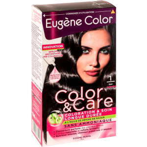 Фарба для волосся Eugene Perma без аміаку Color &amp; Care 1 Чорний 125 мл (3140100336191) ТОП в Чернівцях