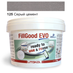 Полиуретановая затирка Litokol FillGood EVO 125 (Серый цемент) 5кг. лучшая модель в Черновцах