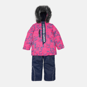 Зимовий комплект (куртка + напівкомбінезон) Garden Baby 102025-63/32 134 см Малина/Сині букви/Синій (4821020253537) в Чернівцях