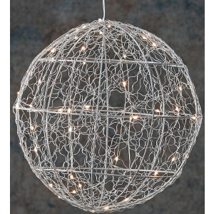 хороша модель Куля декоративна Luca Lighting діаметр 25 см 30 led Срібляста (8718861660951)