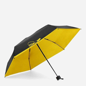 Зонт складаний Supretto Pocket Umbrella 5072-0003 механічний Чорний з жовтим (2000100014615) ТОП в Чернівцях