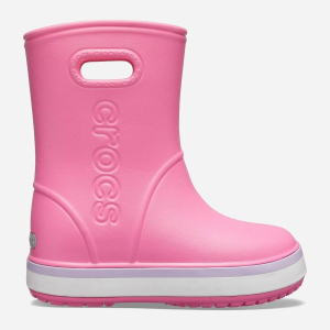 Резиновые сапоги Crocs Kids’ Crocband Rain Boot 205827-6QM-J2 33 Pink Lemonade/Lavender (0191448410510) лучшая модель в Черновцах