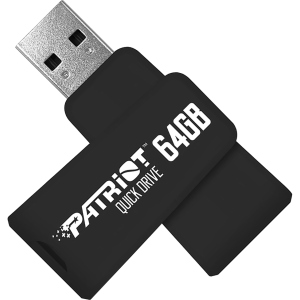 Patriot Color QuickDrives 64GB USB 3.1 Black (PSF64GQDBK3USB) ТОП в Чернівцях