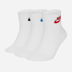 Набор носков Nike U Nk Nsw Evry Essential Ankle 3Pr SK0110-911 XL 46-50 3 пары Белый (193153923170) ТОП в Черновцах