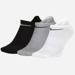 Набір шкарпеток Nike SX7678-901 U NK EVERYDAY LTWT NS 3PR 46-50 3 пари Чорний/Сірий/Білий (888407239342) в Чернівцях
