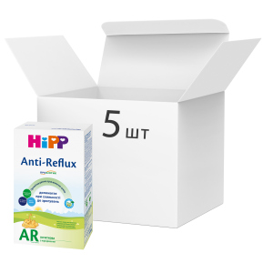 Упаковка детской сухой молочной смеси HiPP Anti-Reflux начальная 5 пачек по 300 г (9062300440420_9062300439462) ТОП в Черновцах