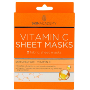 Тканинна маска для обличчя Skin Academy Vitamin C 0.45 г х 2 шт (5031413989908) краща модель в Чернівцях