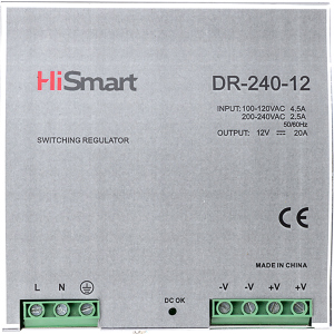 Блок питания HiSmart 12V 20A 240W DIN (DR-240-12) лучшая модель в Черновцах