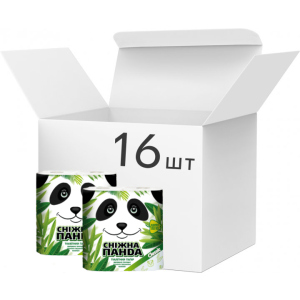 Упаковка туалетной бумаги Снежная Панда Классик 150 отрывов 2 слоя 16 пачек по 4 рулона (4823019007626) в Черновцах