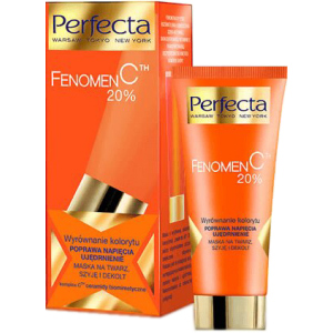 Маска для обличчя та шиї Perfecta Fenomen C 20% Booster Mask 60 мл (5900525044327) ТОП в Чернівцях