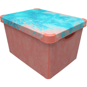 Контейнер для хранения с крышкой Qutu Style Box Coral 20 л (STYLE BOX с/к CORAL 20л.) ТОП в Черновцах