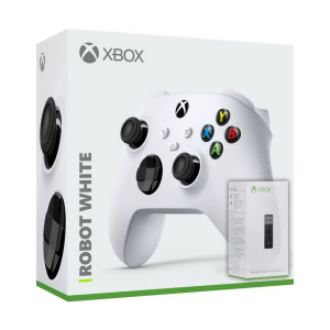 Microsoft Xbox Series X | S Wireless Controller with Bluetooth (Robot White) + Адаптер беспроводного геймпада для Windows (Upgrade Version) ТОП в Черновцах