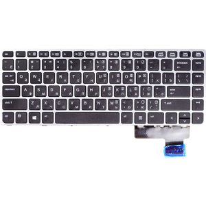 Клавіатура для ноутбука PowerPlant HP EliteBook Folio 9470, 9480M Чорна, сірий кадр ТОП в Чернівцях