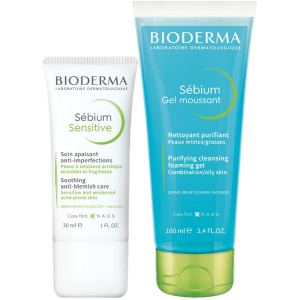 Набір Bioderma Флюїд Sebiom Sensitive 30 мл + Очищаючий гель Sebiom 100 мл (3041306016996) в Чернівцях