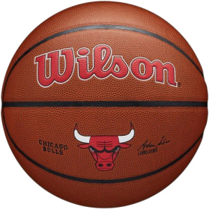 М'яч баскетбольний Wilson NBA Composite Chicago Bulls Size 7 (WTB3100XBCHI) краща модель в Чернівцях