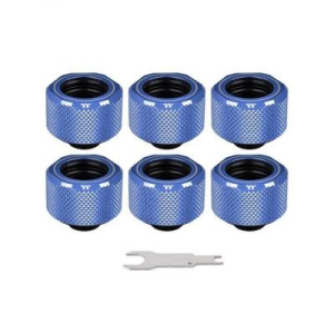 Фітинг для СВО ThermalTake Pacific C-Pro G1/4 PETG 16mm OD Fitting Kit - Blue (CL-W210-CU00BU-B) краща модель в Чернівцях