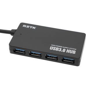 купить USB-хаб RZTK USB 3.0 + 3xUSB 2.0 Black с кабелем питания