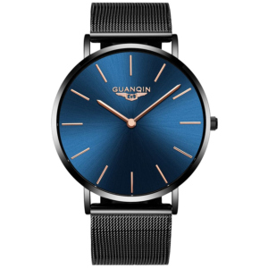 Чоловічий годинник Guanqin Black-Blue-Black GS19081 CS (GS19081BBlBS) ТОП в Чернівцях