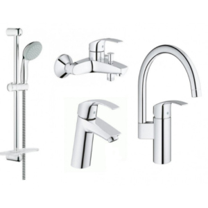 GROHE Набір змішувачів EUROSMART 4 ​​в 1, для ванни та кухні (123248mk) (123248MK) рейтинг