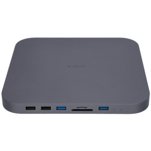 USB-хаб адаптер Ailink Aluminium USB-C Mac mini Hub Card Reader HDD/SDD slot Space Grey (AI-MC25_sg) краща модель в Чернівцях