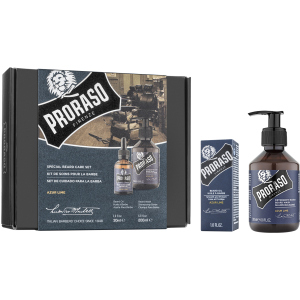 Подарунковий набір для догляду за бородою Proraso Шампунь Вуд енд Спайс 200 мл + Олія Азур Лайм 30 мл (8004395007462) надійний