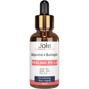 Пілінг для обличчя Jole Glycolic + Salicylic Peeling pH 3.0 з Гліколевою та Саліциловою кислотами 30 мл (4820243881060) краща модель в Чернівцях