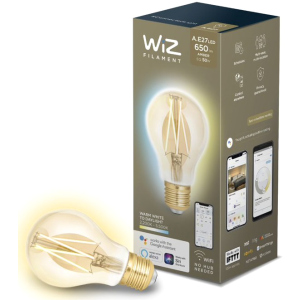 Умная лампочка WIZ Smart LED WiFi A60 E27 WiZ DW FA Q Warm Dimmable Filament 550lm 2200K (WZE21026011-A) ТОП в Черновцах