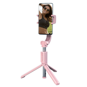 Селфи-монопод Baseus SULH-04 Lovely Uniaxial Bluetooth Folding Stand Selfie Stabilizer с треногой Розовый лучшая модель в Черновцах