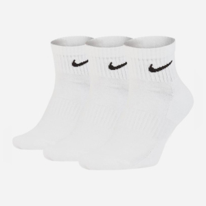 Набір шкарпеток Nike U Nk Everyday Cush Ankle 3Pr SX7667-100 34-36 (S) 3 пари Білий (888407236143) ТОП в Чернівцях