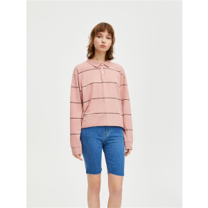 Поло Pull & Bear XAZ217099FJOH M Блідо-рожеве (DD8000004439624) краща модель в Чернівцях