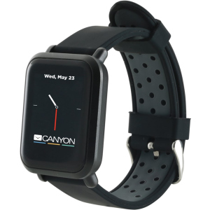 Смарт-часы Canyon Sanchal Black (CNS-SW73BB) лучшая модель в Черновцах