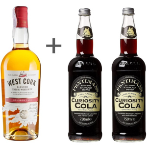 Набор виски бленд West Cork Bourbon Cask, 0.7 л 40% + Напиток газированный Fentimans Curiosity Cola, 0.75 л + 0.75 л (1021000056636) ТОП в Черновцах