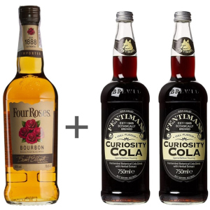 Набір віскі бурбон Four Roses, 0.7 л 40% + Напій газований Fentimans Curiosity Cola, 0.75 л + 0.75 л (1221000056630) ТОП в Чернівцях