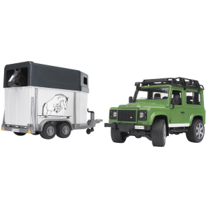 Іграшка Bruder Джип Land Rover Defender з причепом та конячкою M1:16 (02592)