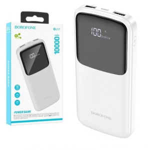 Павербанк Borofone Digital Display 10000mAh 2xUSB/Type-C, 3A white в Черновцах