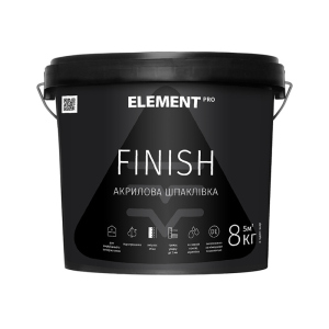 Фінішна акрилова шпаклівка FINISH "ELEMENT PRO" 8 кг ТОП в Чернівцях