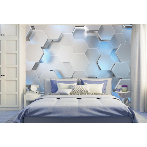 Вінілові шпалери Walldeco 3D шестикутники 475x300 Деко