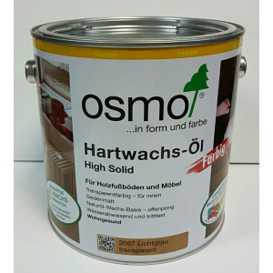 Масло с твердым воском цветное прозрачное OSMO HARTWACHS-ÖL Farbig 3067 - (светло-серое) 0.125 л. в Черновцах