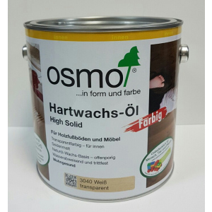 Масло с твердым воском цветное прозрачное OSMO HARTWACHS-ÖL Farbig 3040 - (белое) 0.125 л. ТОП в Черновцах