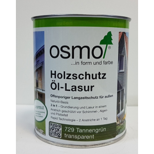 Защитное масло – лазурь OSMO HOLZSCHUTZ ÖL-LASUR 729 (темно-зеленое) 2.5 л. лучшая модель в Черновцах