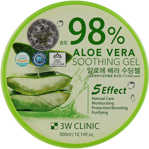 Гель для душа 3W Clinic Aloe Vera Soothing gel с алоэ 98% 300 мл (8809563060795)