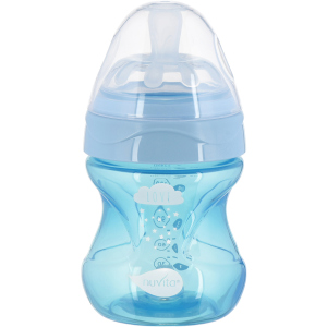 Дитяча Антиколікова пляшечка для годування Nuvita Mimic Cool 150 мл Блакитна (NV6012SKY) краща модель в Чернівцях