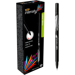 Вкладиші для ручок BIC Intensity Fine Black 12 шт (3086123449206) краща модель в Чернівцях