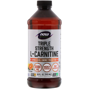 Жироспалювач NOW Foods Carnitine Liquid 3000 мг - 473 мл Citrus (733739000644) краща модель в Чернівцях