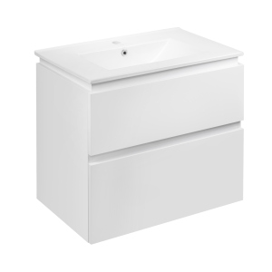 Комплект Qtap Albatross 710х725х460 White тумба підвісна + раковина врізна QT0172TP700D3070CW в Чернівцях