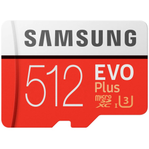 Samsung EVO Plus microSDXC 512GB UHS-I Class 10 + SD адаптер (MB-MC512HA/RU) в Черновцах