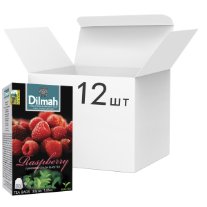 Упаковка чаю Dilmah чорного Малина 12 пачок по 20 пакетиків (19312631142218) в Чернівцях