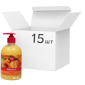 Упаковка мыла Bioton Cosmetics косметического антибактериального Абрикос 500 мл х 15 шт (4820026153001) лучшая модель в Черновцах
