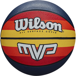 М'яч баскетбольний Wilson MVP Retro Size 7 Red-Blue (WTB9016XB07) краща модель в Чернівцях