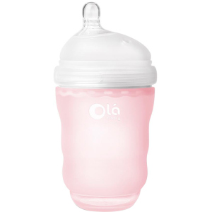 Дитяча силіконова антиколікова пляшечка Olababy GentleBottle Rose Рожевий 240 мл (80850) в Чернівцях